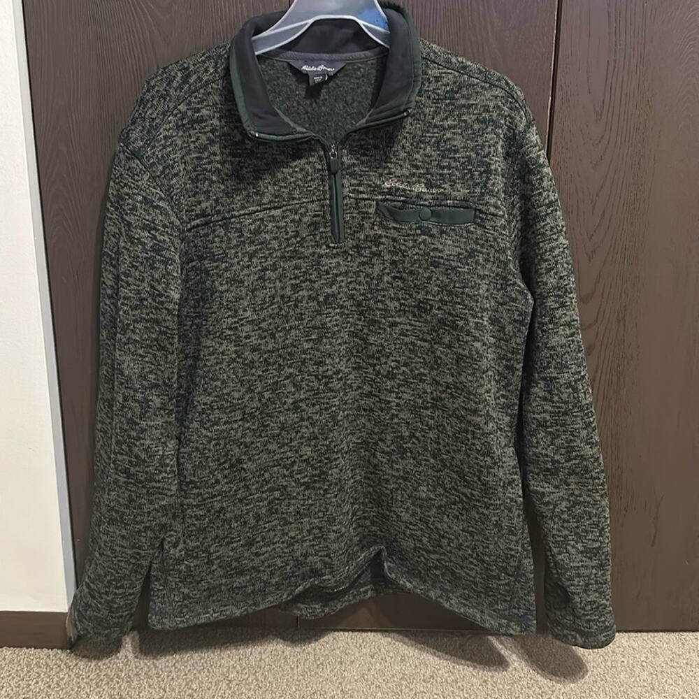 Eddie Bauer long sleeve quarter zip sweater - size medium
